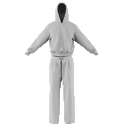 GREY STORM SHELL HOODIE SET